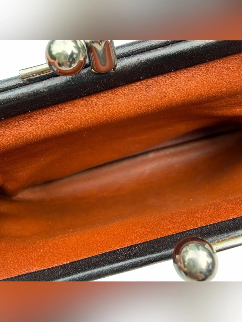 RARE Coach Double Purse #7180 Precreed Leather Double Kisslock Wallet VTG 80s